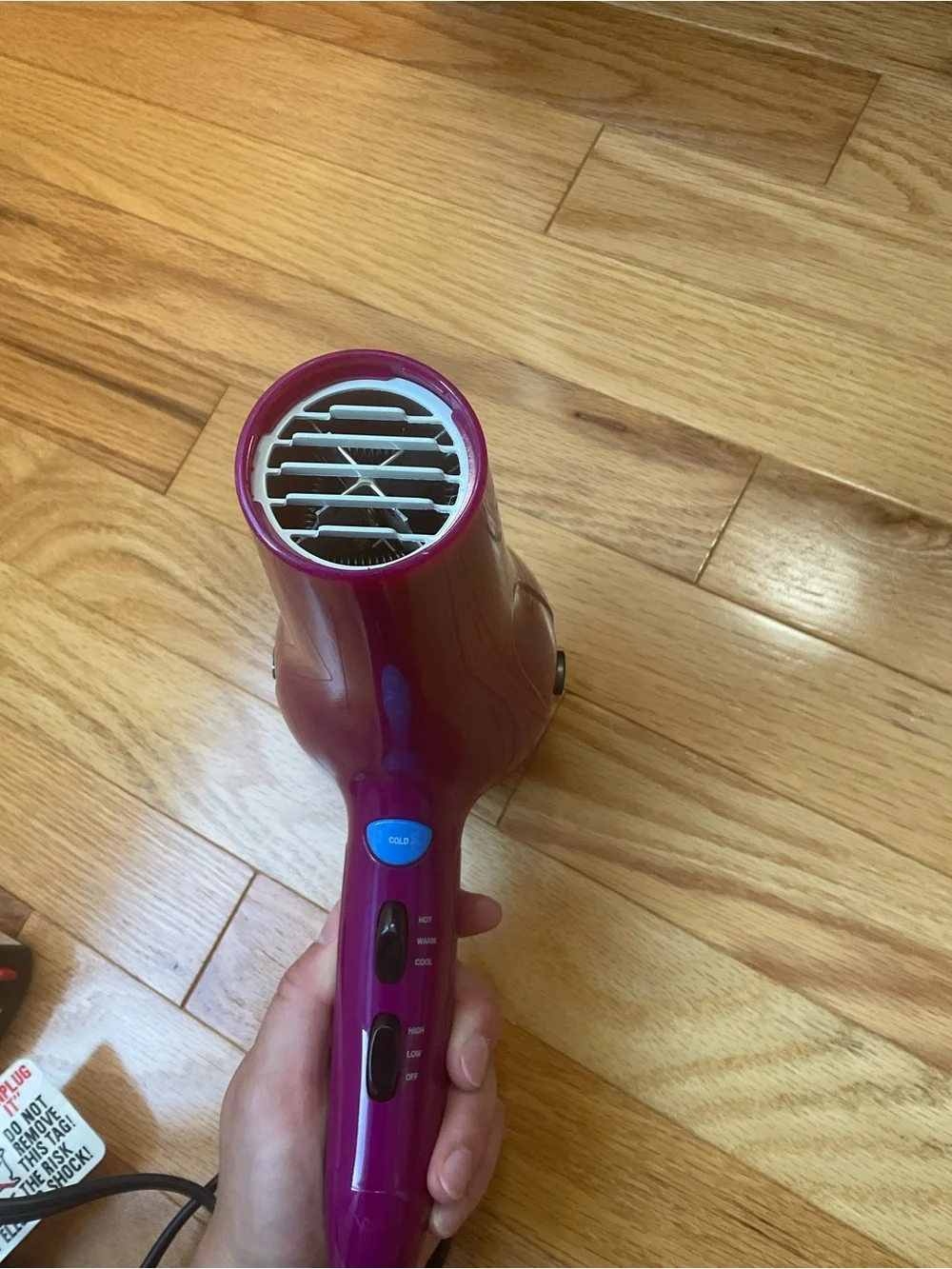 Purple Conair Infinitipro Compact Women’s Hair Dryer - Lightweight Styling Tool